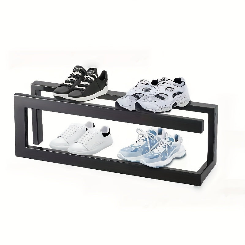 ShoeNest | Modern Vrijstaand Metalen Schoenenrek – Dubbeldeks Organizer