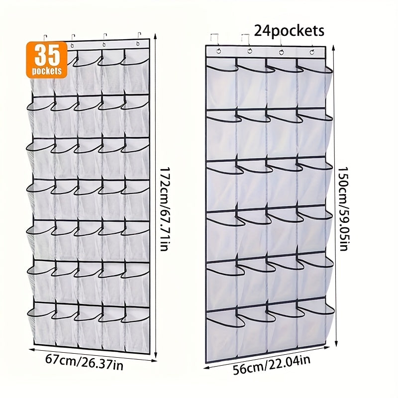 ShoeCaddy | Over-de-Deur Schoen Organizer met 24/35 Grote Gaaspockets – Hangende Schoenenrek