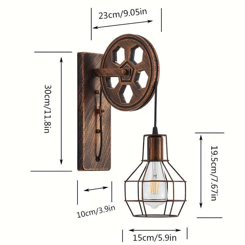 UrbanLoom | Vintage industriële wandlamp - Rustiek metalen accent voor thuisdecoratie