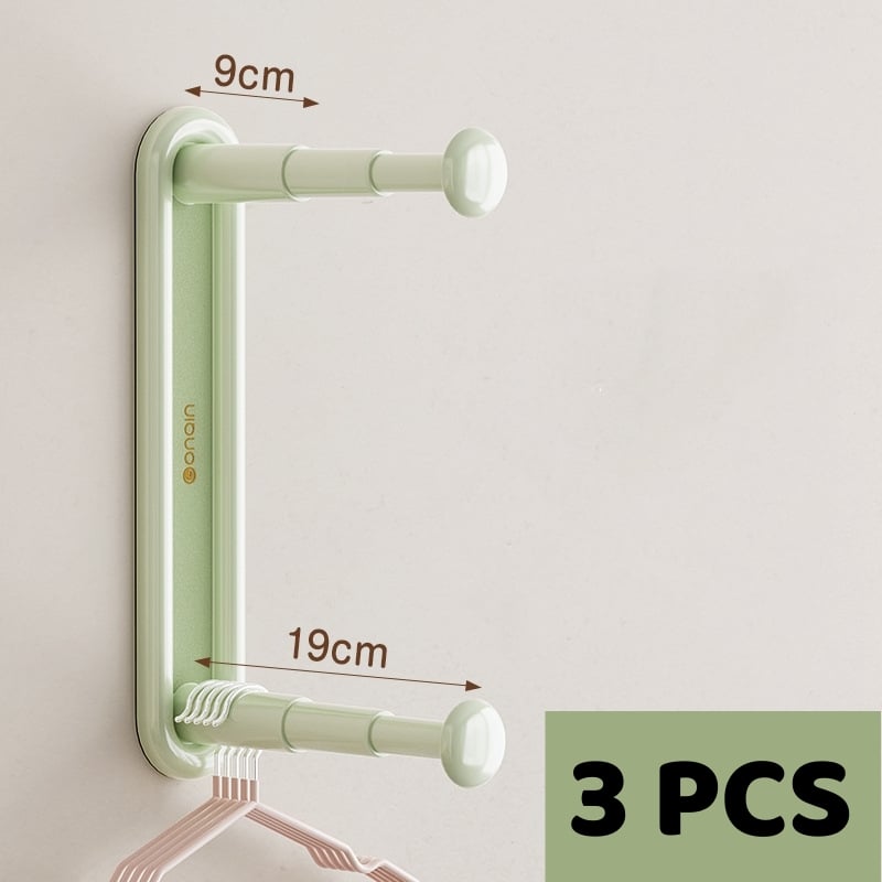 Hangerly | Kledingrek – Wandmontage, dubbellaags, verstelbare opbergruimte