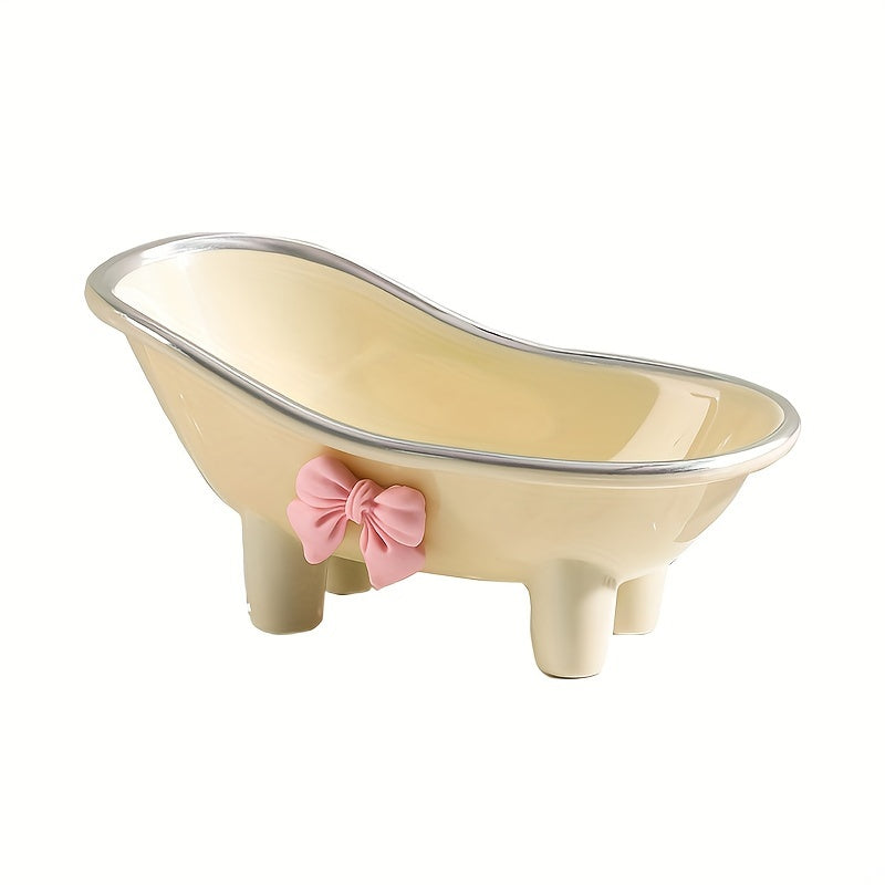 SoapTub | Badkuip Zeepbakje met Afvoer – Zelfdrainende Zeephouder, Schattige Badkamer Zeepschaal
