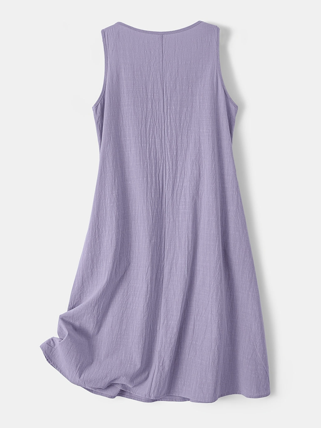 Teyla | Damesjurk met knopen – Effen, vestachtige, loszittende, casual midi-jurk