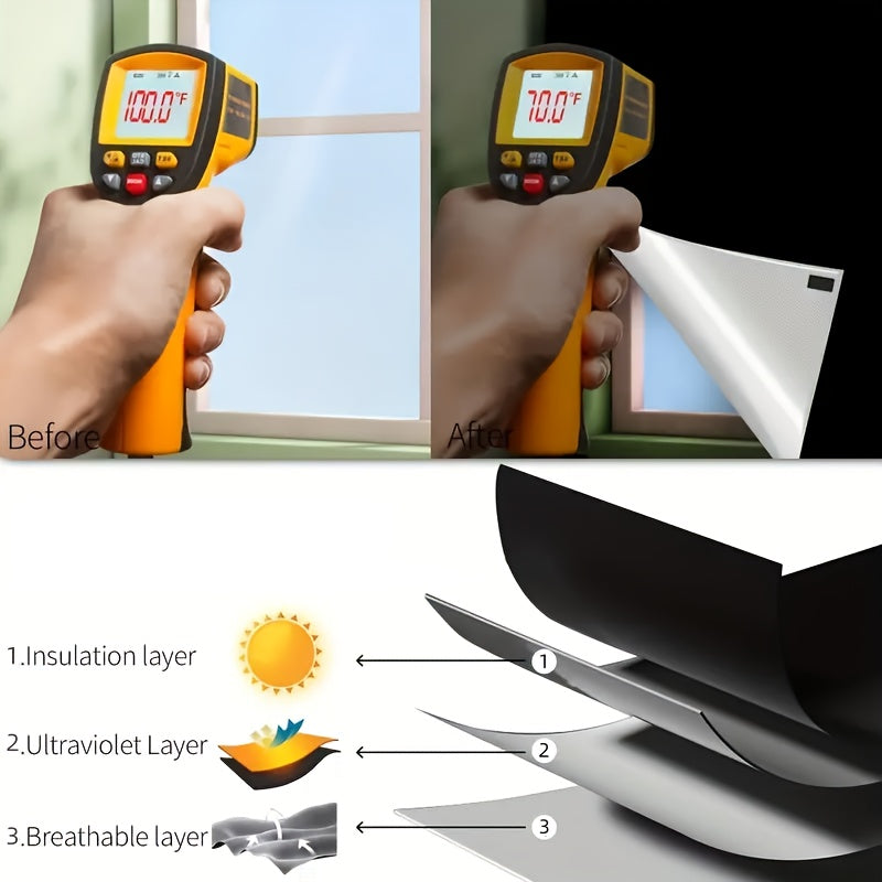 DimDrape | Draagbaar verduisteringsgordijn - op maat te maken zelfklevende schaduw, zonwering, geen boor nodig