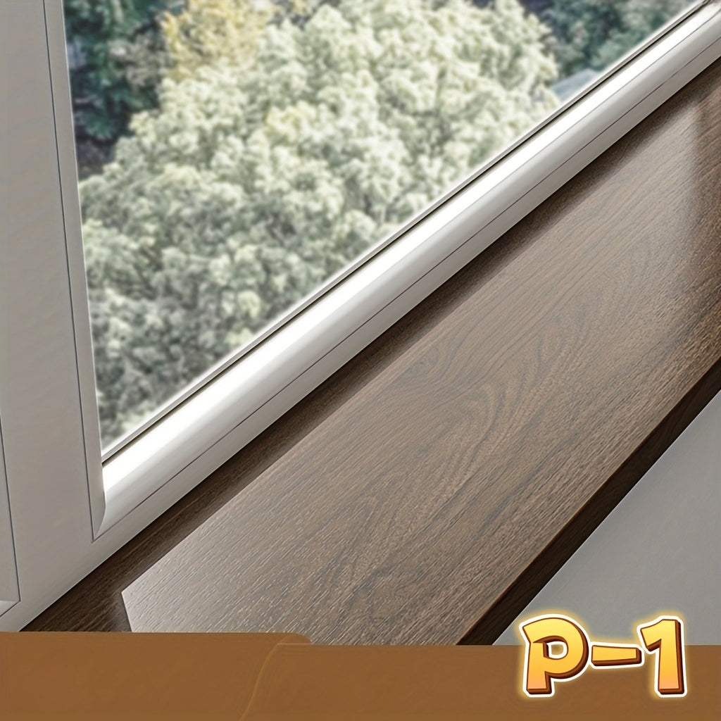 WoodWrap | Vinyl vensterbanksticker – imitatie houtnerf, krasbestendig, decoratieve randafdekking