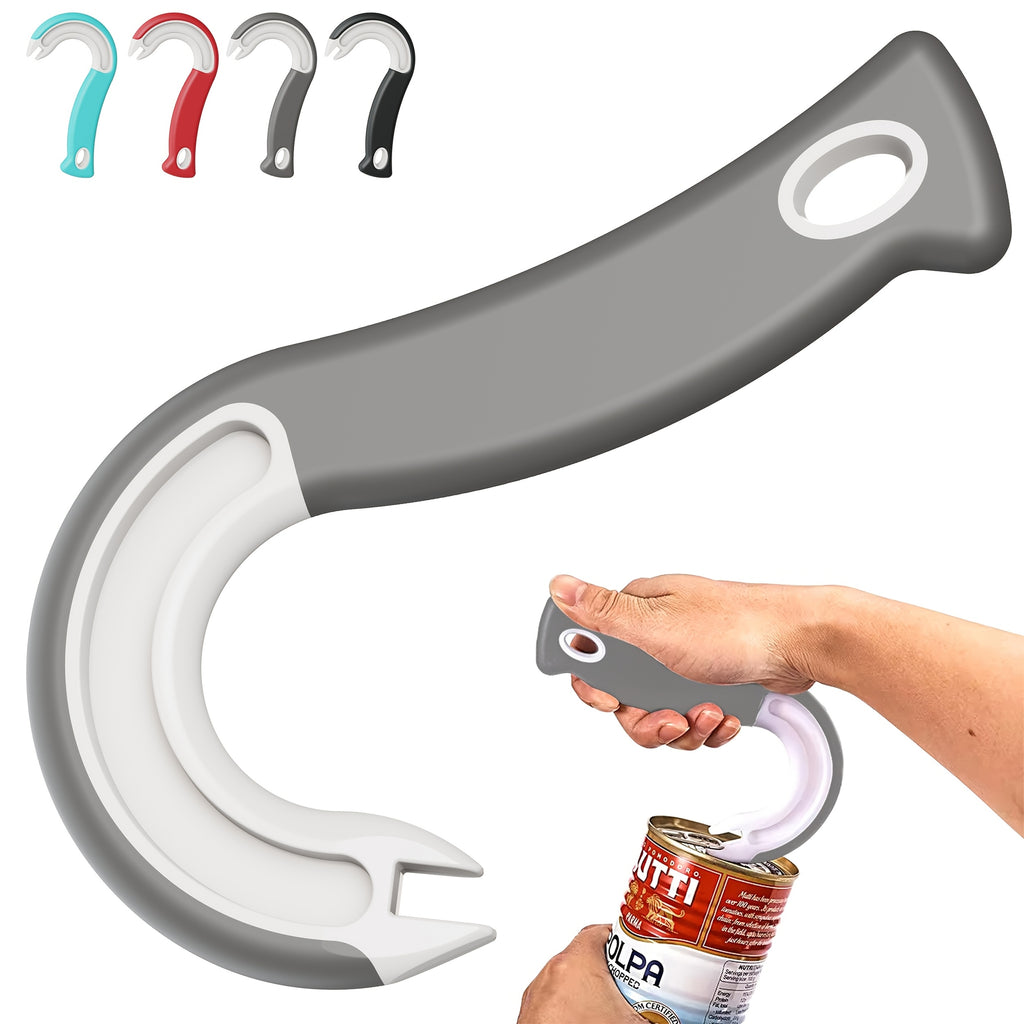 GripCan | Gemakkelijk vast te pakken blikopener met haak – Ergonomische duurzame handmatige blikopener