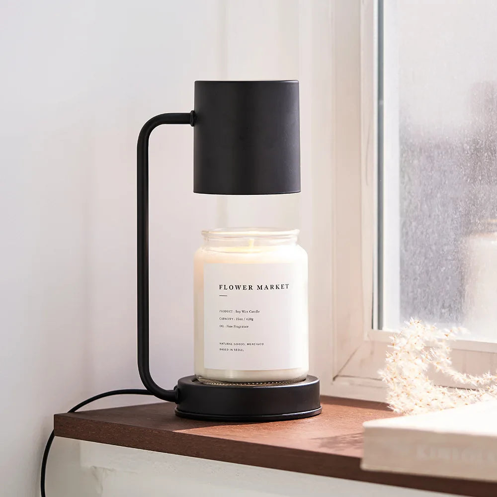CalmFlame | Minimalistische dimbare kaarsverwarmer - Stijlvolle metalen kaarsverwarmer voor thuis, veilig en instelbaar licht