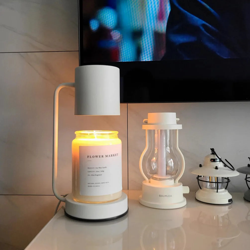 CalmFlame | Minimalistische dimbare kaarsverwarmer - Stijlvolle metalen kaarsverwarmer voor thuis, veilig en instelbaar licht