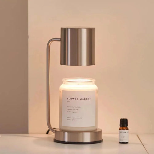 CosmiCandle | Nordic Minimalist dimbare kaarsverwarmer – instelbare warmte en elegant ontwerp