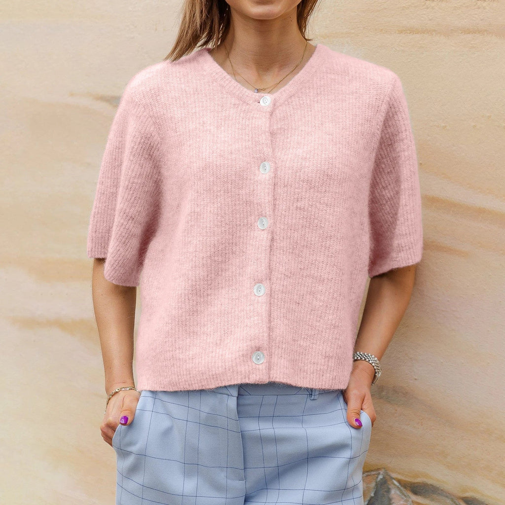 Zylenna | Cardigan met Korte Mouwen – Lichtgewicht Gebreide Top, Voor Casual & Smart-Casual