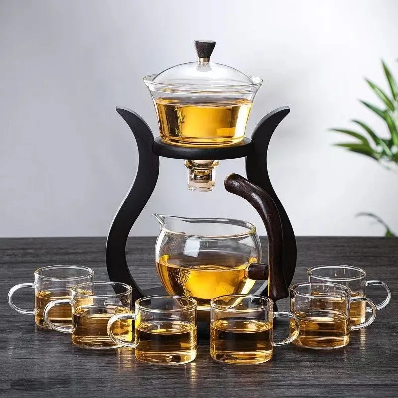 ZenBrew | Creative Lazy Theepot Set - Unieke Overgiet Theepot met Magnetische Druppelaar, Infuser & Handvat