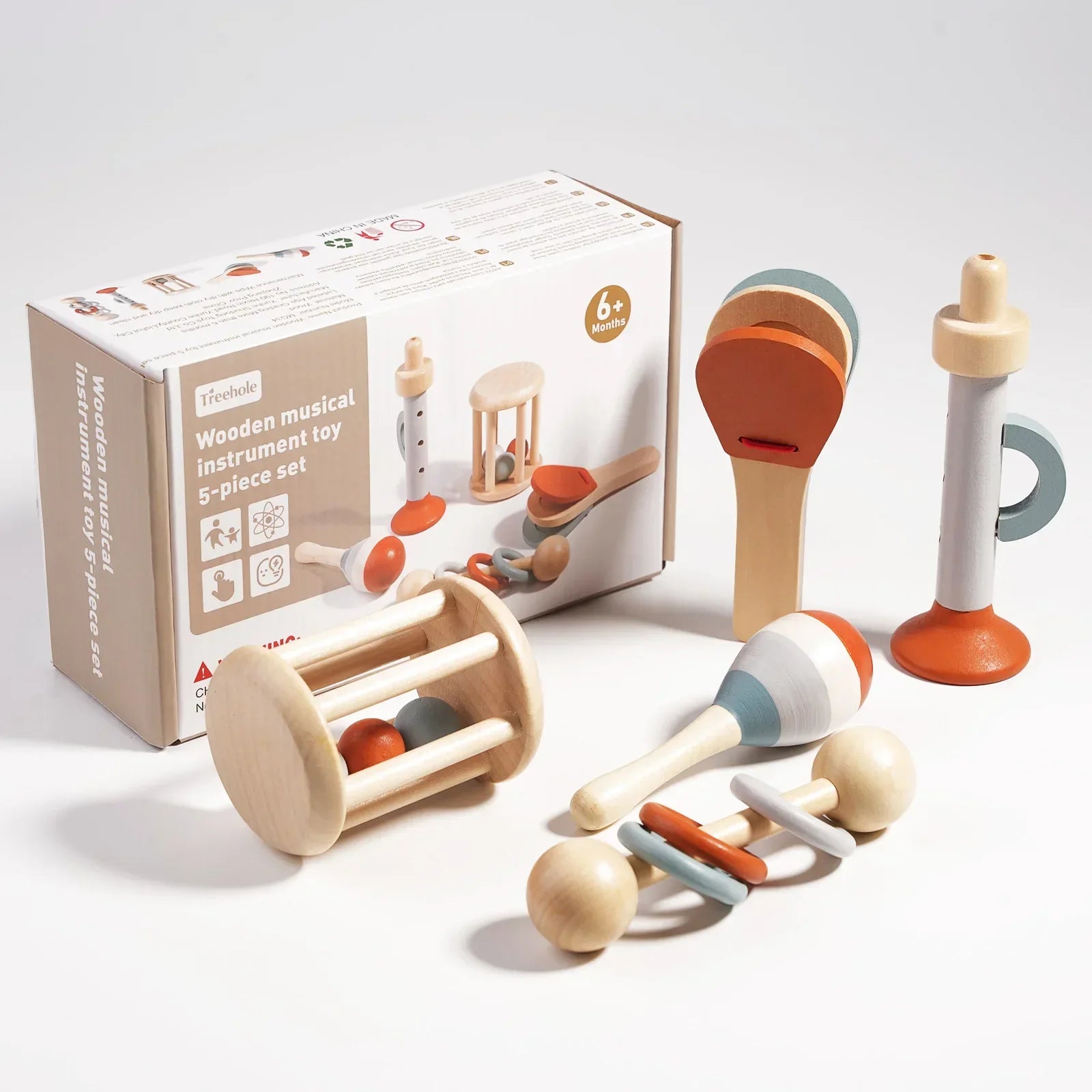 TinyTunes | Montessori houten muziekset voor kleuters - gestemde xylofoon, maracas en vroege leerinstrumenten