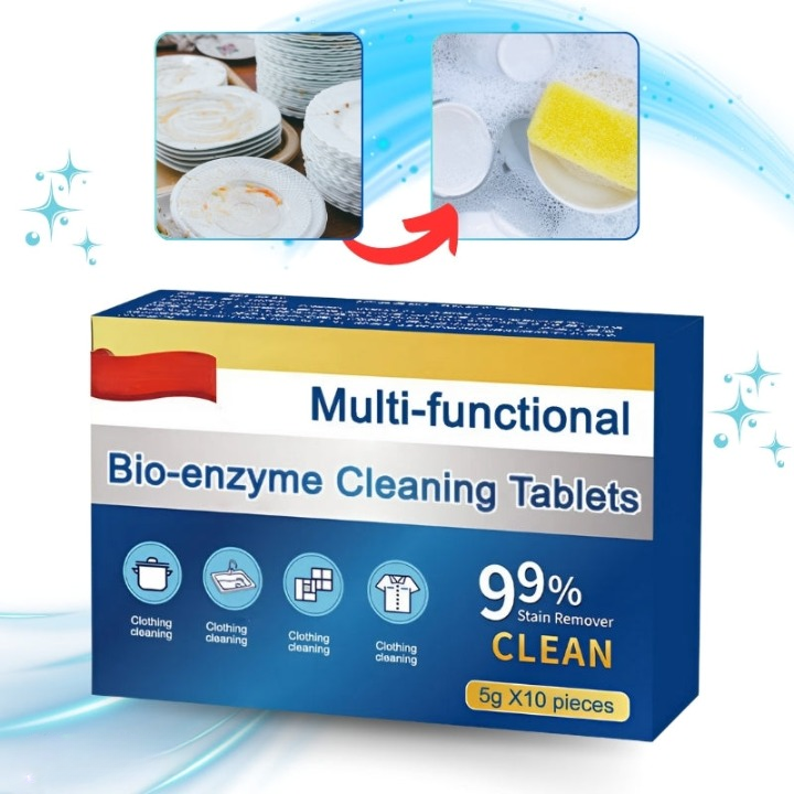 Cleanzyme | Multifunctionele bio-enzym wastabletten - Superieure reinigingsprestaties!