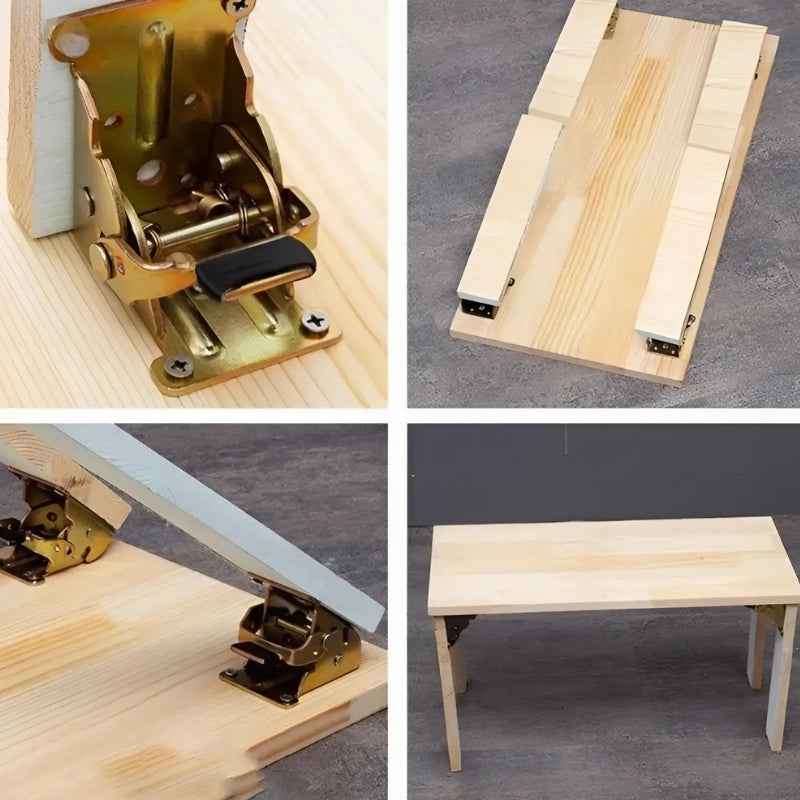 FlipLock | Zelfsluitende 90° vouwscharnieren voor tafels en stoelen