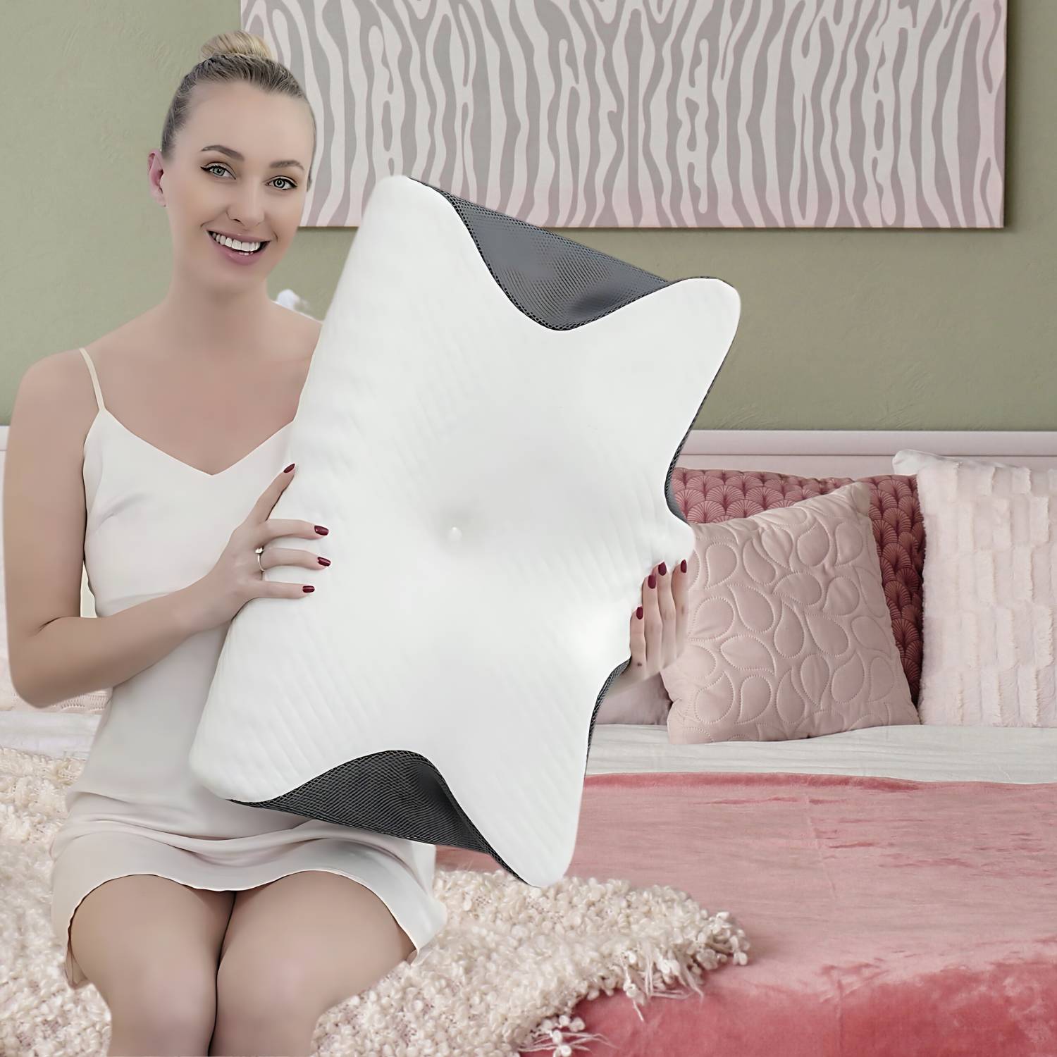 FoamRest | Traagschuimkussen – Op maat gemaakte nek- en schoudersteun met ademend comfort