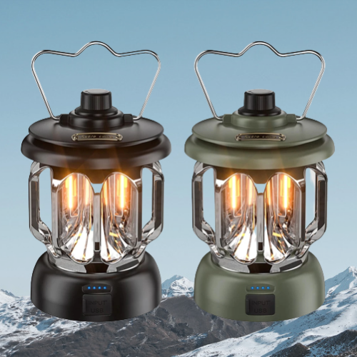 GlowBank | Retro LED Campinglamp Powerbank – Oplaadbare Draagbare Lantaarn