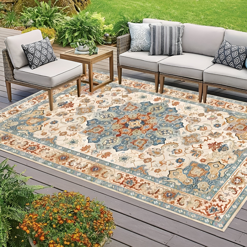 NordWeave | Noordse Buitentapijt, Ademend & Antislip, Duurzaam voor Patio & Tuindecoratie
