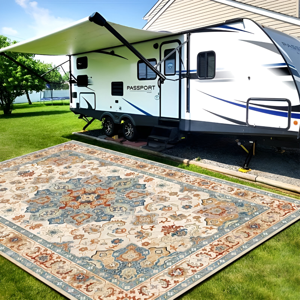 NordWeave | Noordse Buitentapijt, Ademend & Antislip, Duurzaam voor Patio & Tuindecoratie