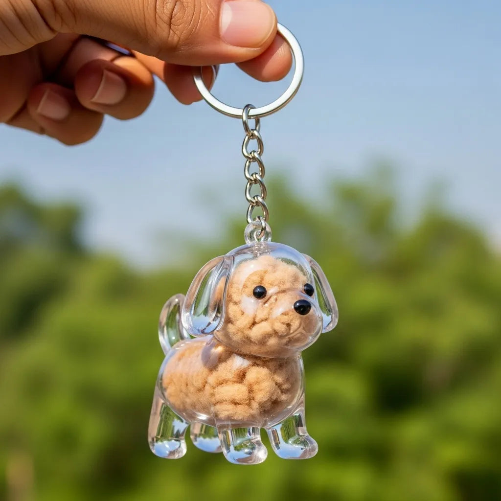 PawCharm | Hondvormige sleutelhanger als aandenken, gepersonaliseerd aandenken aan uw huisdier