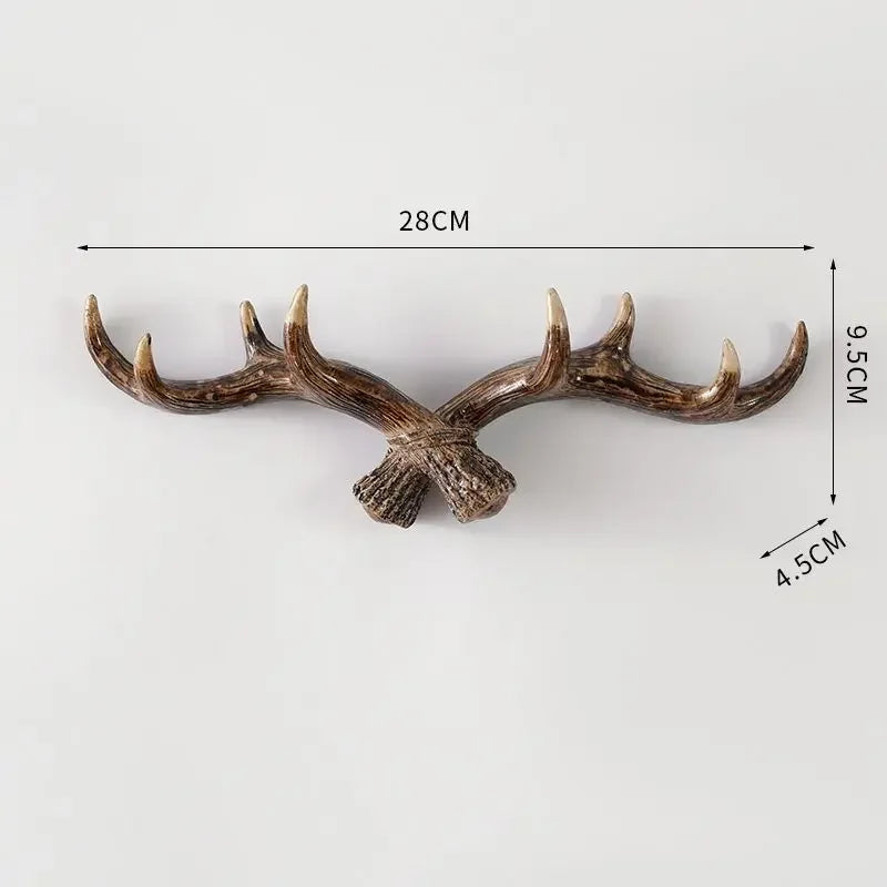 Hookler | Vintage Antler Kapstok - Retro Wandhaak voor Home Entree & Hal