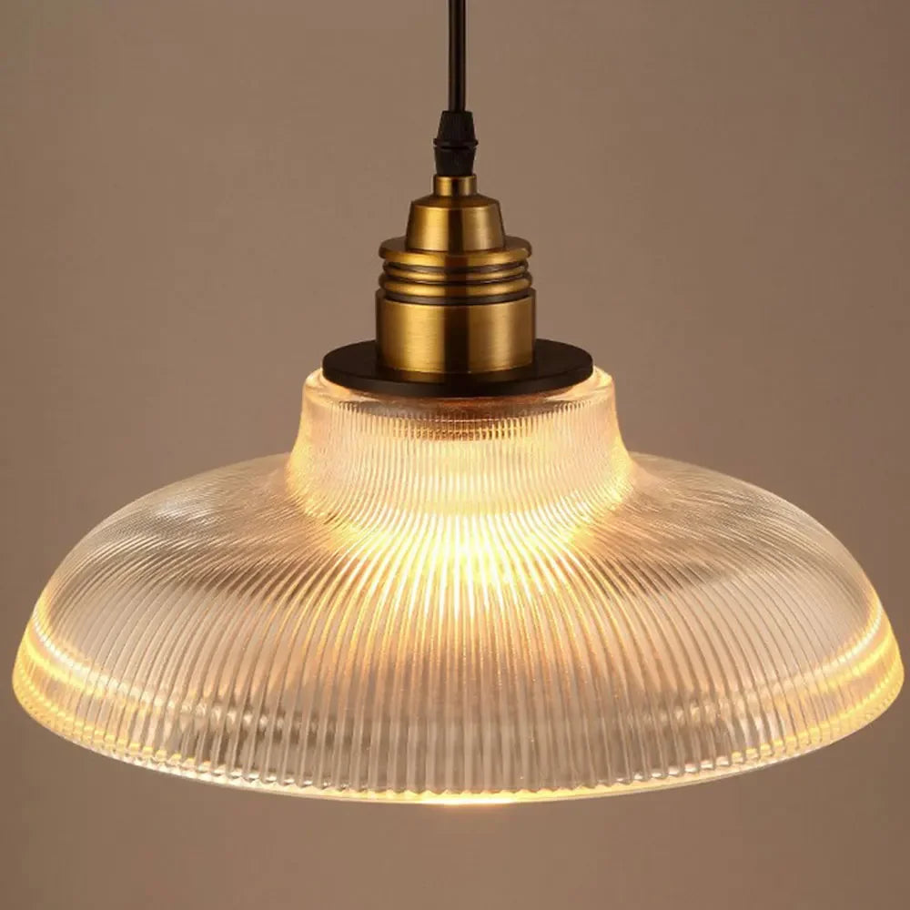 Rustica | Vintage glazen hanglamp - industriële stijl retro plafondlamp voor eetkamer en woonkamer