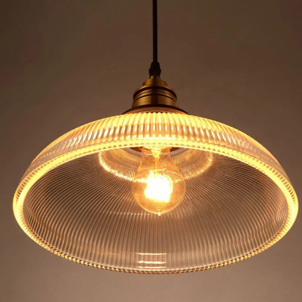 Rustica | Vintage glazen hanglamp - industriële stijl retro plafondlamp voor eetkamer en woonkamer