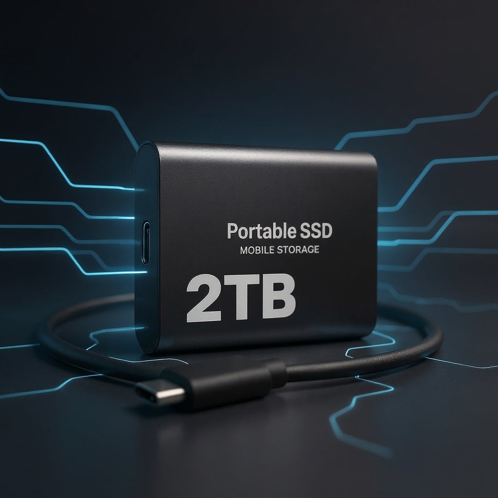 HyperDisk | 2 TB draagbare SSD – Snelle externe harde schijf, schokbestendig, voor pc en laptop