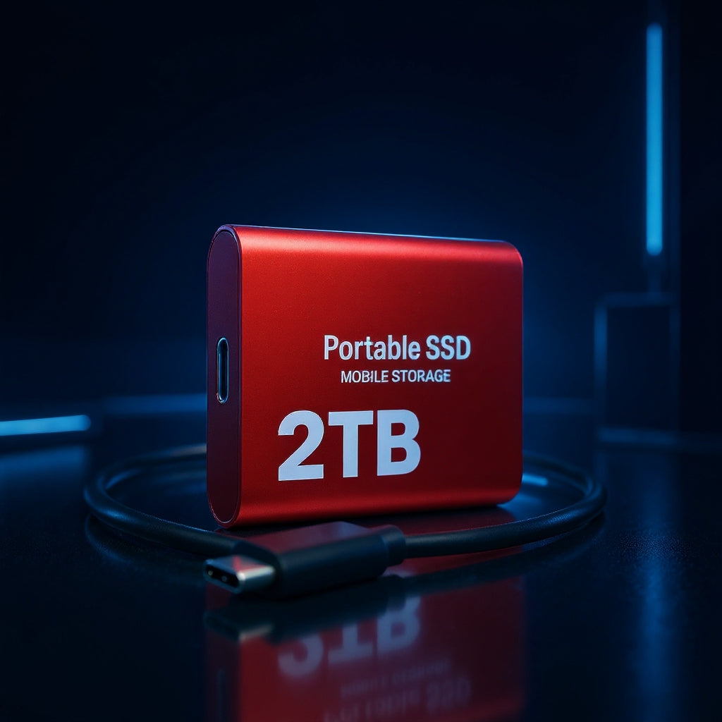 HyperDisk | 2 TB draagbare SSD – Snelle externe harde schijf, schokbestendig, voor pc en laptop