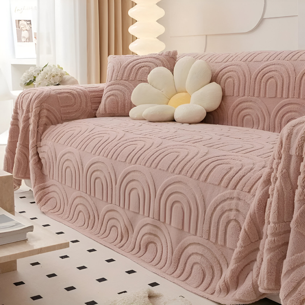 JacquaWrap | Multifunctionele jacquard bankhoes – met patroon, duurzaam, geschikt voor alle soorten banken