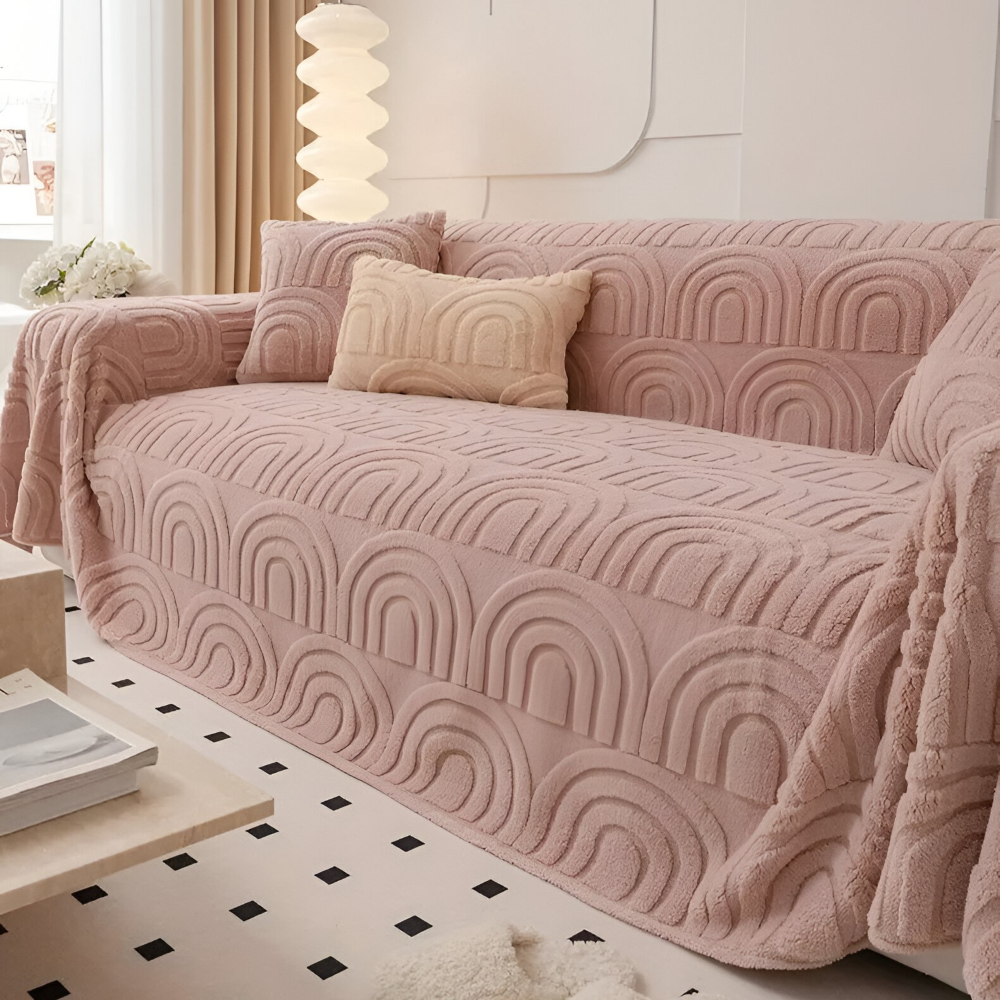 JacquaWrap | Multifunctionele jacquard bankhoes – met patroon, duurzaam, geschikt voor alle soorten banken
