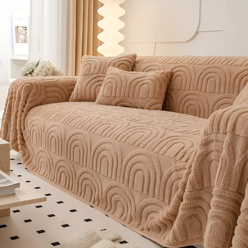 JacquaWrap | Multifunctionele jacquard bankhoes – met patroon, duurzaam, geschikt voor alle soorten banken