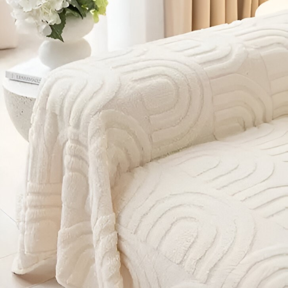 JacquaWrap | Multifunctionele jacquard bankhoes – met patroon, duurzaam, geschikt voor alle soorten banken