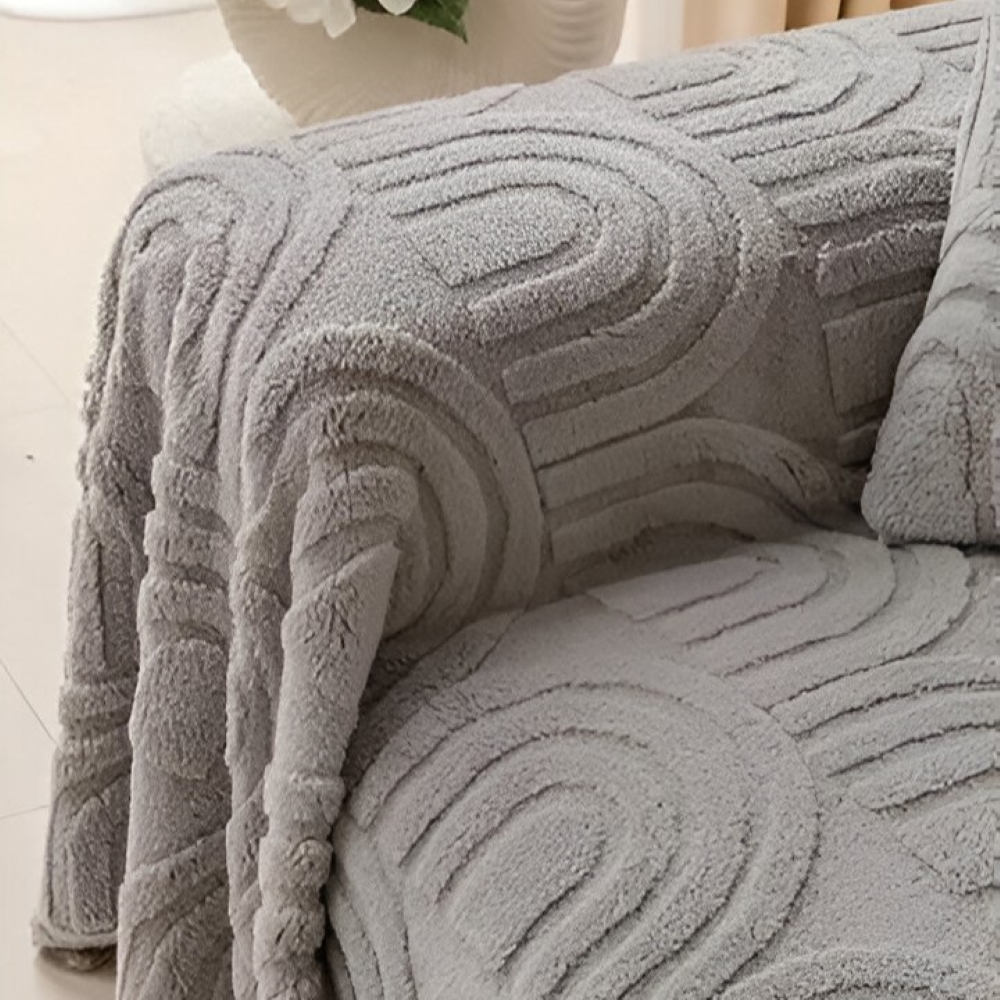 JacquaWrap | Multifunctionele jacquard bankhoes – met patroon, duurzaam, geschikt voor alle soorten banken