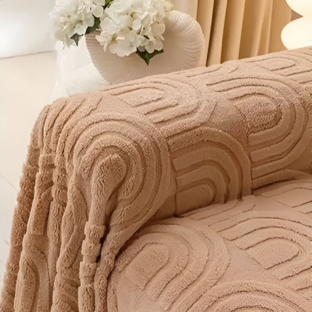 JacquaWrap | Multifunctionele jacquard bankhoes – met patroon, duurzaam, geschikt voor alle soorten banken