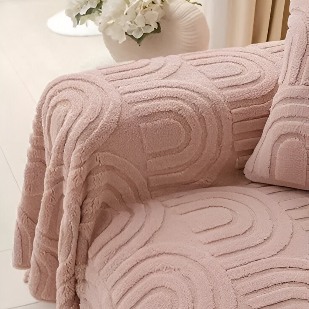JacquaWrap | Multifunctionele jacquard bankhoes – met patroon, duurzaam, geschikt voor alle soorten banken