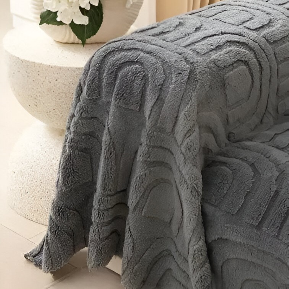 JacquaWrap | Multifunctionele jacquard bankhoes – met patroon, duurzaam, geschikt voor alle soorten banken