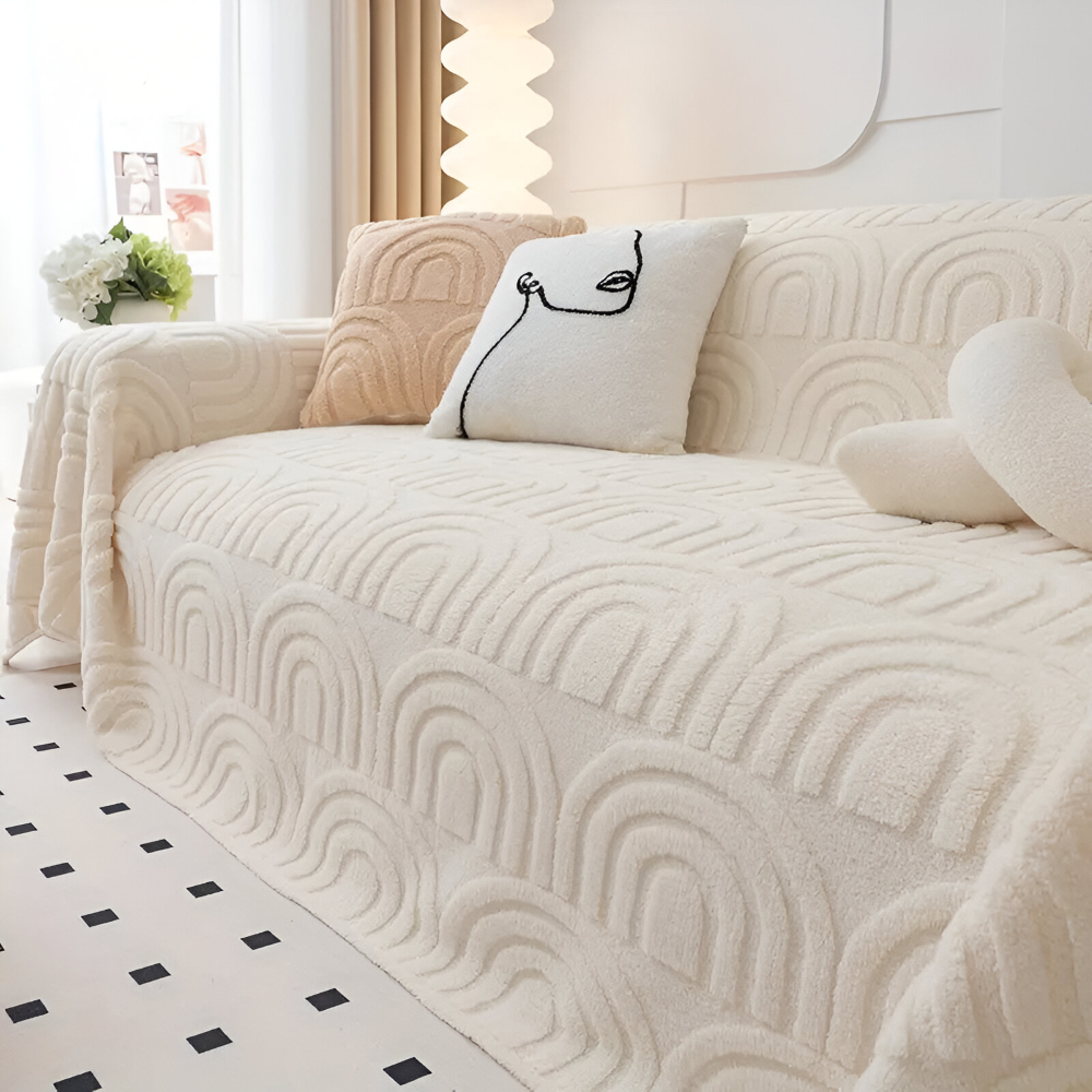 JacquaWrap | Multifunctionele jacquard bankhoes – met patroon, duurzaam, geschikt voor alle soorten banken