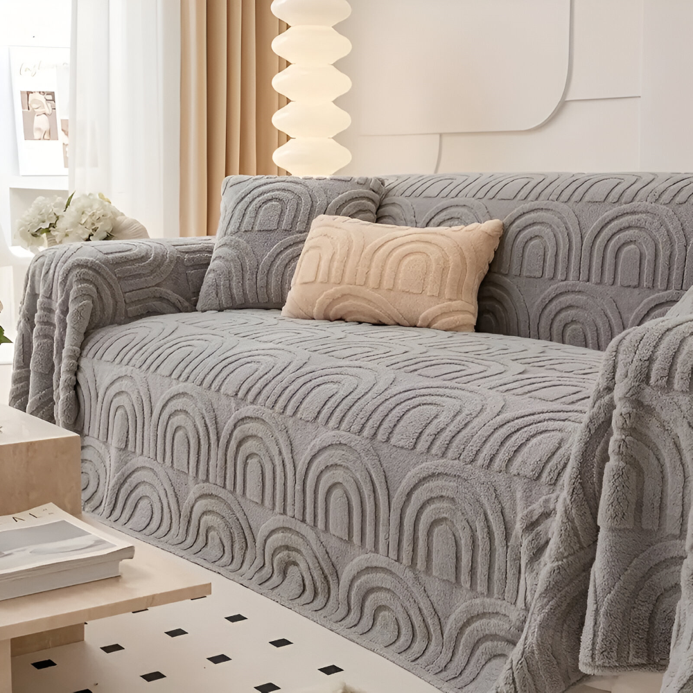 JacquaWrap | Multifunctionele jacquard bankhoes – met patroon, duurzaam, geschikt voor alle soorten banken