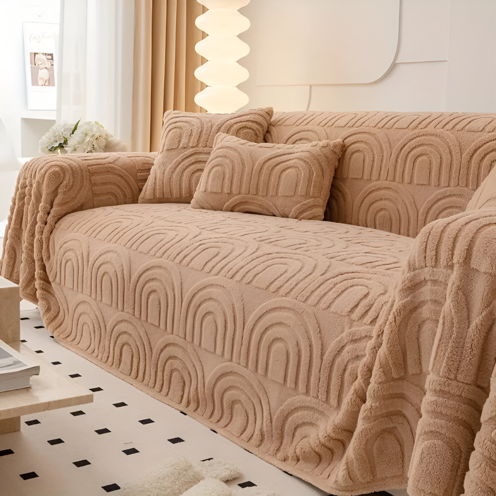 JacquaWrap | Multifunctionele jacquard bankhoes – met patroon, duurzaam, geschikt voor alle soorten banken