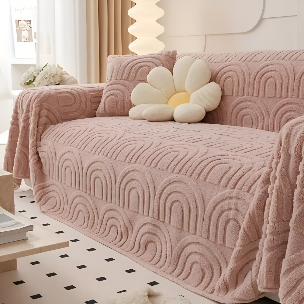 JacquaWrap | Multifunctionele jacquard bankhoes – met patroon, duurzaam, geschikt voor alle soorten banken