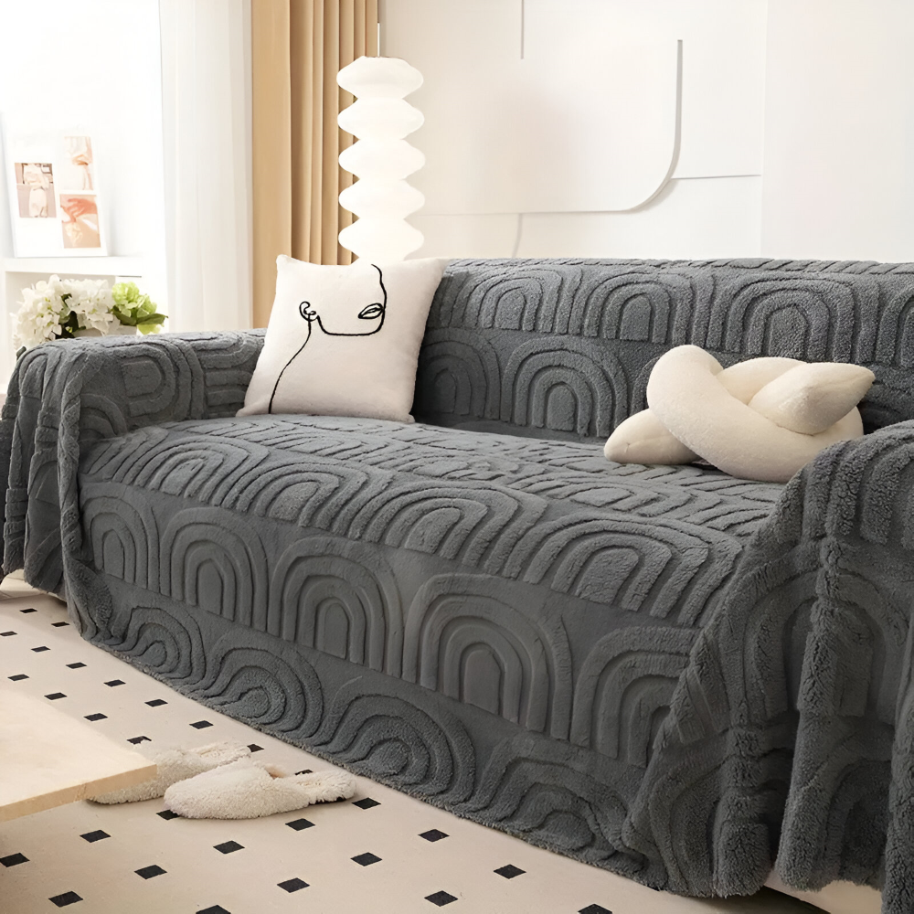 JacquaWrap | Multifunctionele jacquard bankhoes – met patroon, duurzaam, geschikt voor alle soorten banken