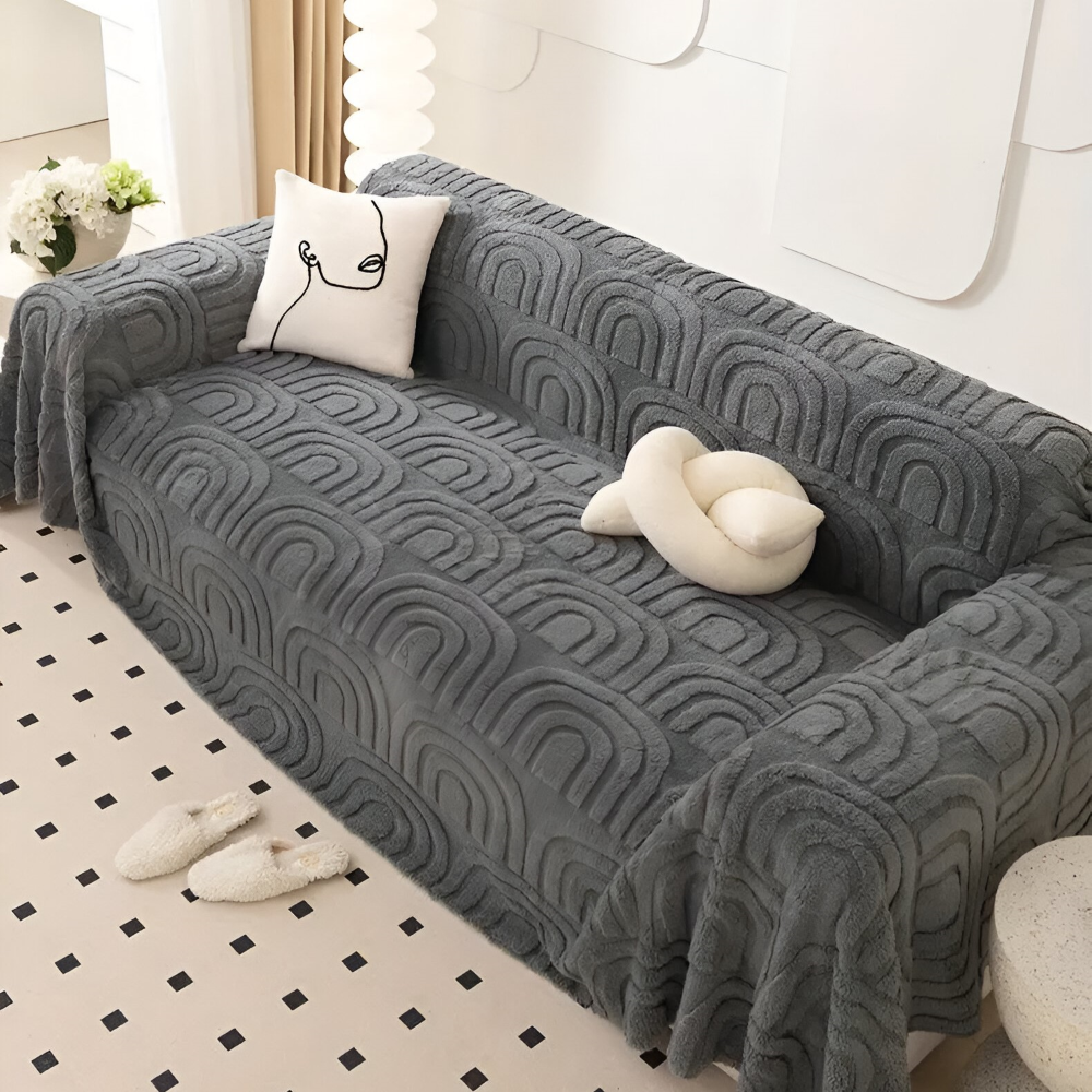 JacquaWrap | Multifunctionele jacquard bankhoes – met patroon, duurzaam, geschikt voor alle soorten banken