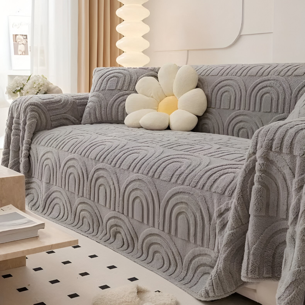 JacquaWrap | Multifunctionele jacquard bankhoes – met patroon, duurzaam, geschikt voor alle soorten banken