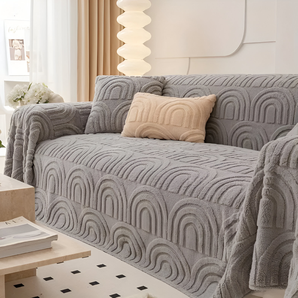 JacquaWrap | Multifunctionele jacquard bankhoes – met patroon, duurzaam, geschikt voor alle soorten banken