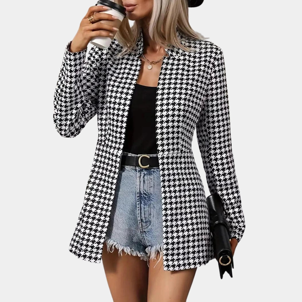 Sylara | Damesblazer, getailleerde pasvorm, lange mouwen, casual en voor kantoor, van polyester