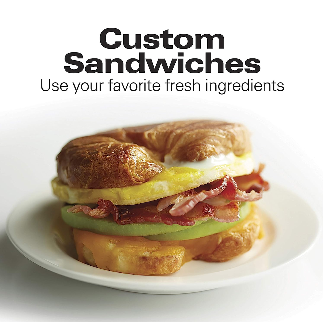 SandwiChef | Enkele ontbijtsandwichmaker – Elektrisch, snel koken, keukenapparaat