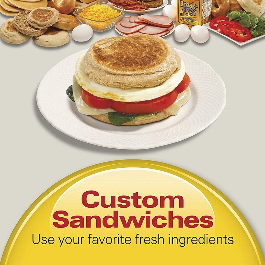 SandwiChef | Enkele ontbijtsandwichmaker – Elektrisch, snel koken, keukenapparaat