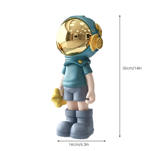 Galaxar | Modern Astronautenbeeldje - Ruimte Ontdekkingsreiziger Beeldje, Eigentijds Bureaudecor
