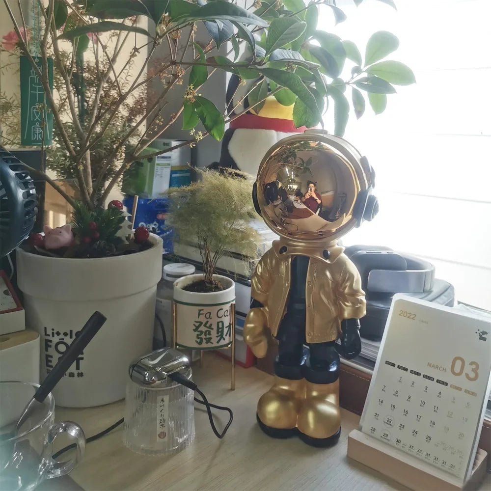 Galaxar | Modern Astronautenbeeldje - Ruimte Ontdekkingsreiziger Beeldje, Eigentijds Bureaudecor
