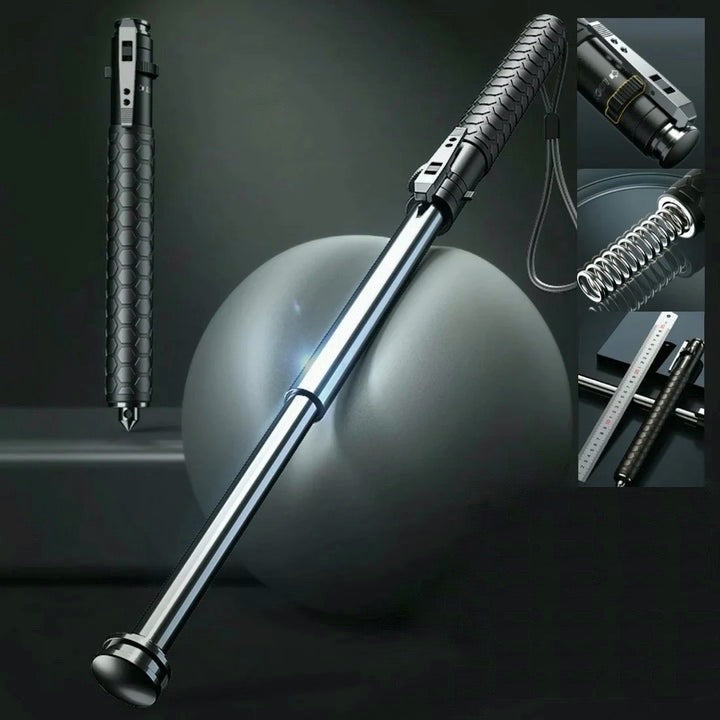 GuardTrek | Zelfverdedigingstrekstok – Automatische wandelstok, ergonomische greep en opvouwbare wandelstok