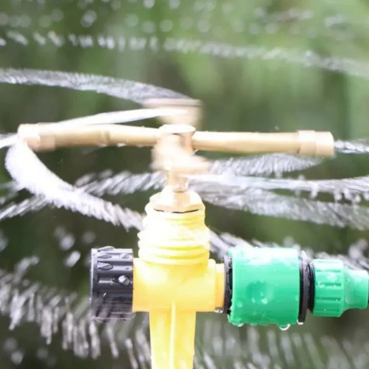 Sprinklix | Automatische 4-Arm sproeier - 360° tuin- en gazonbesproeiing, verstelbaar sproeibereik